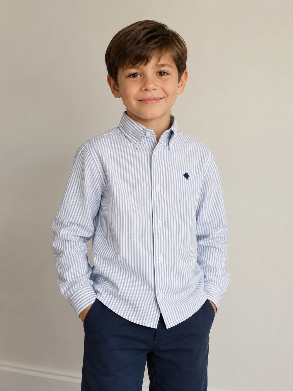 Brooks Brothers Non-Iron Supima Cotton Blue Stripe Button Down Shirt XS